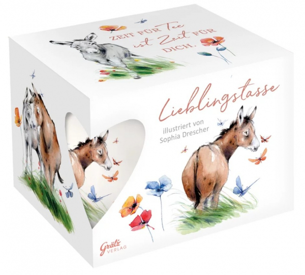 Motivtasse „Kuschelfreunde“ von Grätz – ideal als Geschenk für Tierfreunde & Porzellanliebhaber